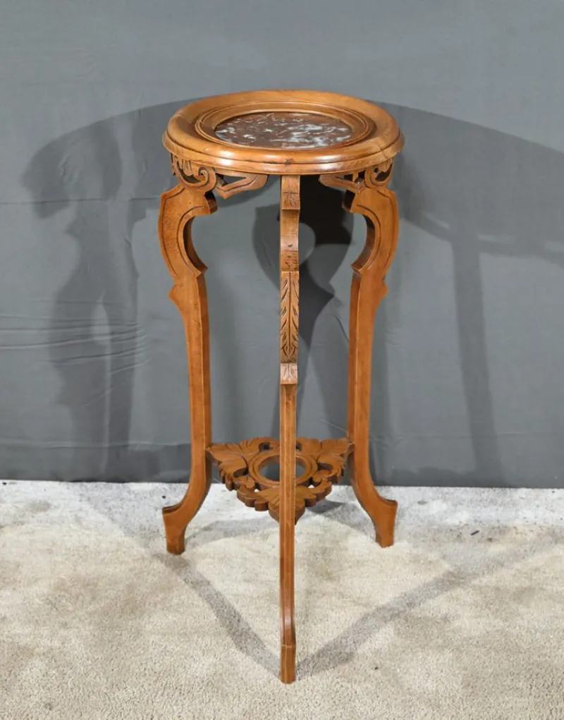 Pamono ,Art Nouveau Beech Bolster, 1890s> Pedestals And Columns