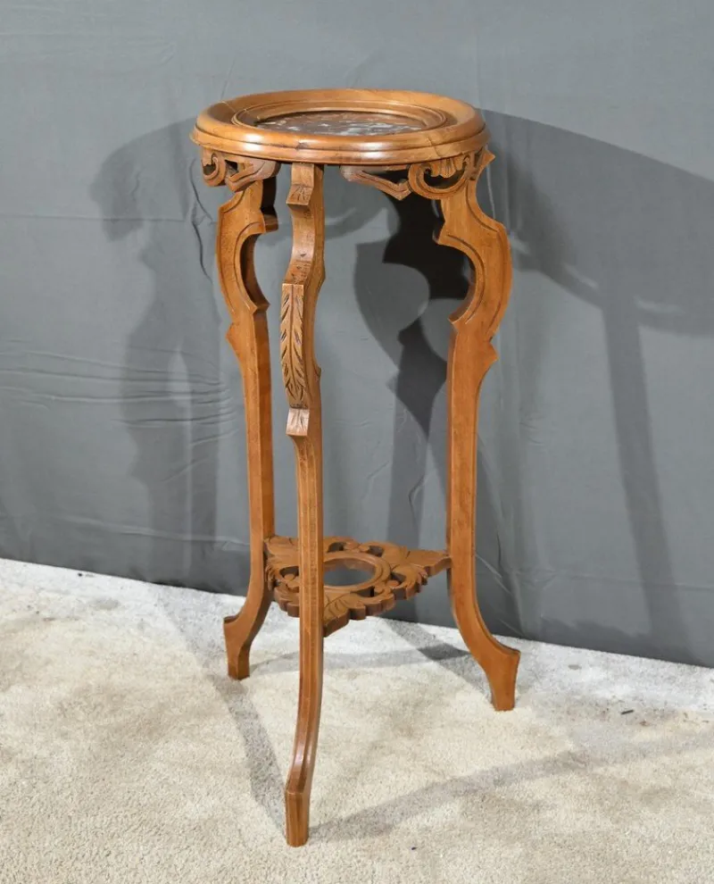 Pamono ,Art Nouveau Beech Bolster, 1890s> Pedestals And Columns