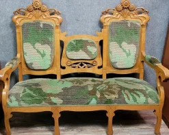 Online Pamono Art Nouveau Bench in the style of Alfonce Mucha, 1900s