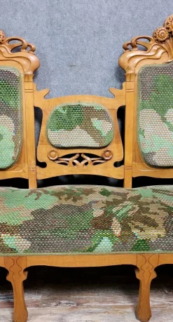 Online Pamono Art Nouveau Bench in the style of Alfonce Mucha, 1900s