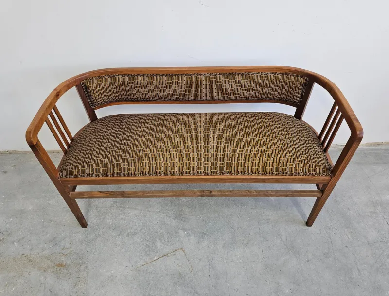 Discount Pamono Art Nouveau Bench in Walnut by Otto Wagner, 1890s