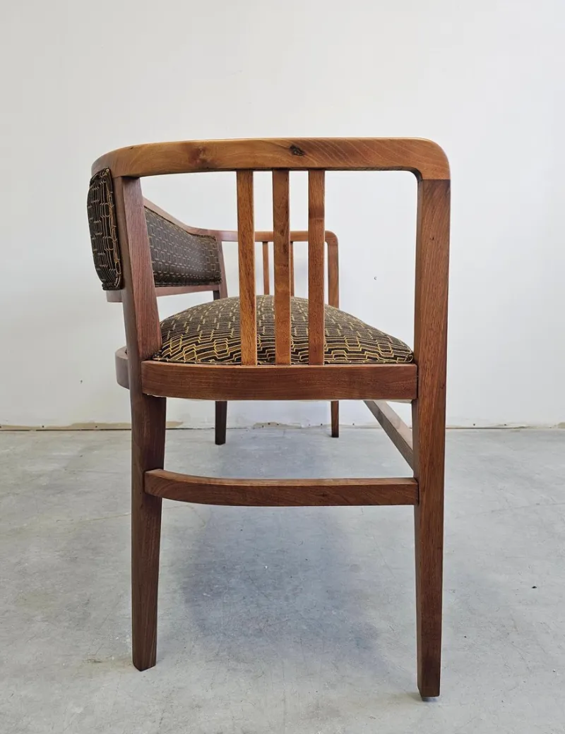 Discount Pamono Art Nouveau Bench in Walnut by Otto Wagner, 1890s