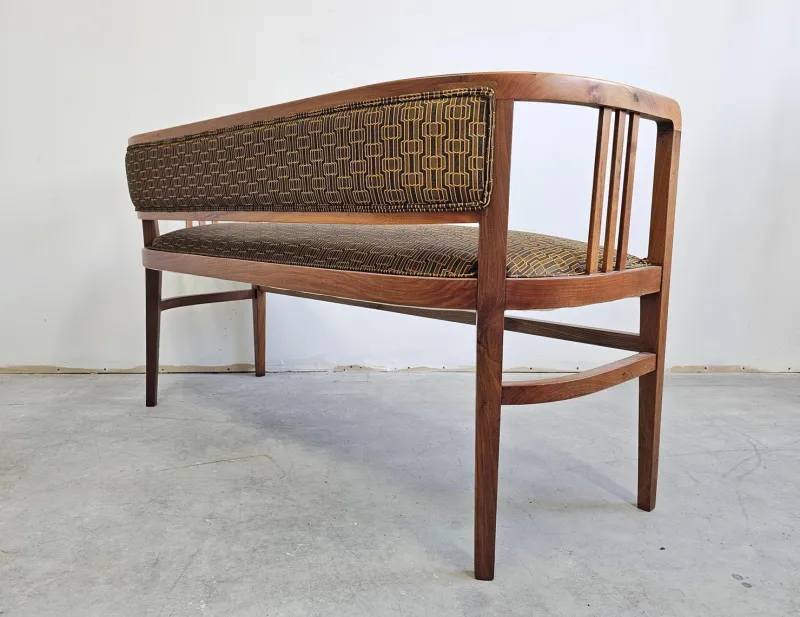 Discount Pamono Art Nouveau Bench in Walnut by Otto Wagner, 1890s