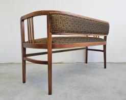 Discount Pamono Art Nouveau Bench in Walnut by Otto Wagner, 1890s