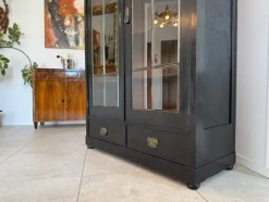 Pamono Art Nouveau Black Display Cabinet