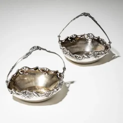 Pamono Art Nouveau Bowls in Silver by Wilhelm Binder, Set of 2