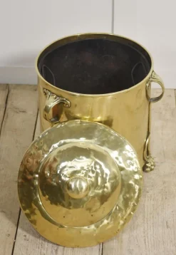 Pamono Art Nouveau Brass Coal Bin