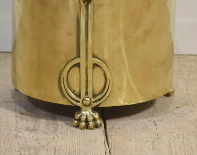 Pamono Art Nouveau Brass Coal Bin