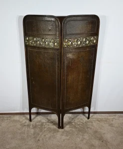 Pamono Art Nouveau Brass Screen, 1900> Room Dividers & Screens