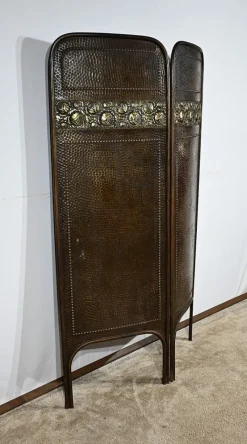 Pamono Art Nouveau Brass Screen, 1900> Room Dividers & Screens