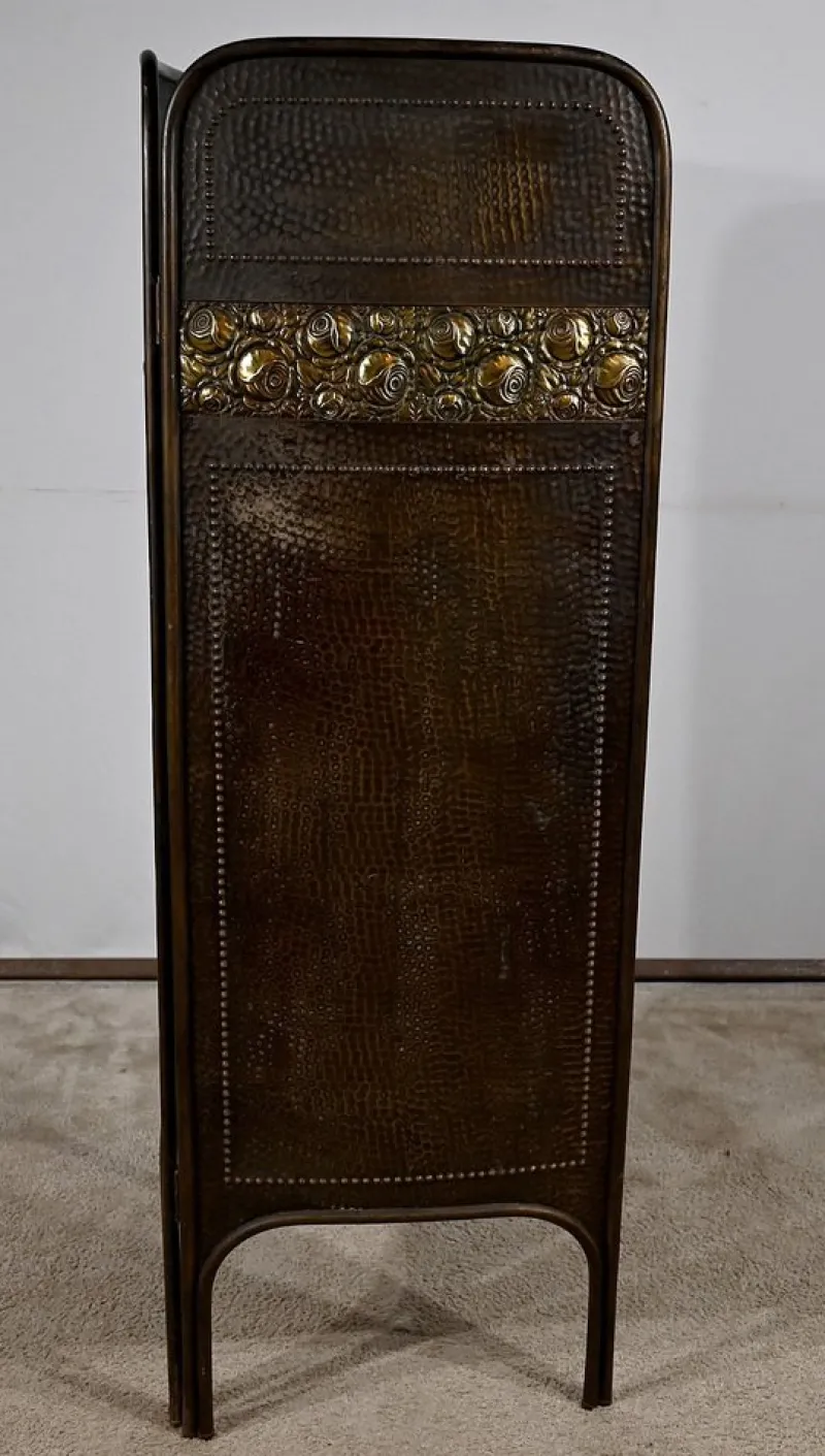 Pamono Art Nouveau Brass Screen, 1900> Room Dividers & Screens