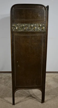 Pamono Art Nouveau Brass Screen, 1900><noscript><img width=