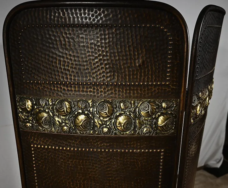 Pamono Art Nouveau Brass Screen, 1900> Room Dividers & Screens