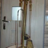 Discount Pamono Art Nouveau Brass Stove & Fireplace Set