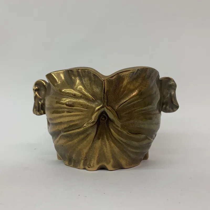 Pamono Art Nouveau Bronze Flower Pot, 1930s> Planters And Jardiniere