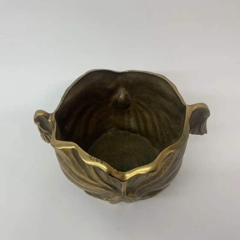 Pamono Art Nouveau Bronze Flower Pot, 1930s> Planters And Jardiniere