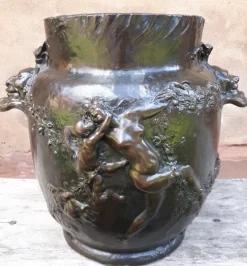 Outlet Pamono Art Nouveau Bronze Plant Pot by Joseph Chéret