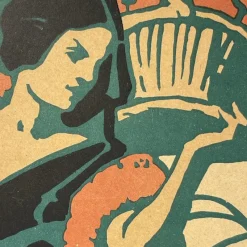 Pamono Art Nouveau Buy the Flower of Discreet Help Lithograph Poster by Émile Berchmans for La Meuse, 1916> Posters|Wall Decor