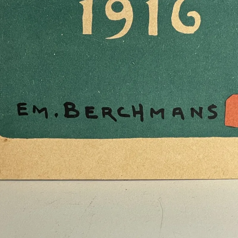Pamono Art Nouveau Buy the Flower of Discreet Help Lithograph Poster by Émile Berchmans for La Meuse, 1916> Posters|Wall Decor