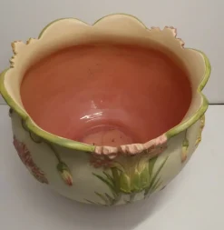 Discount Pamono Art Nouveau Cachepot Sur Colonne Planter on Display by Jean Massier for Vallauris, Set of 2