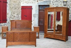 Discount Pamono Art Nouveau Carved Bedroom Set attributed to Louis Majorelle, Set of 4
