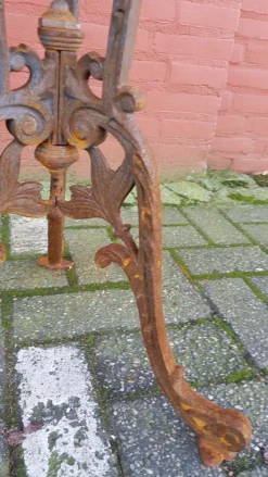 Pamono Art Nouveau Cast Iron Garden Table><noscript><img width=