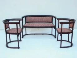 Pamono Art Nouveau Chairs and Sofa by Josef Hoffmann for Thonet, Set of 3><noscript><img width=