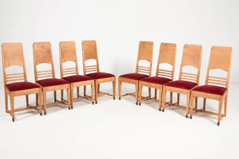 Sale Pamono Art Nouveau Chairs from Alfred Grenander, Set of 8