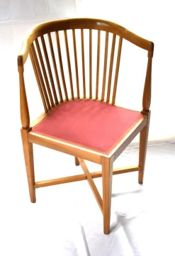 Pamono Art Nouveau Corner Chairs by J. M.olbrich / M. Niedermoser, Vienna, Austria, 1902, Set of 2><noscript><img width=