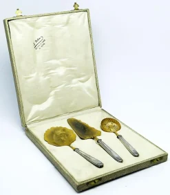 Outlet Pamono Art Nouveau Cutlery with Box, France, 1890s, Set of 4