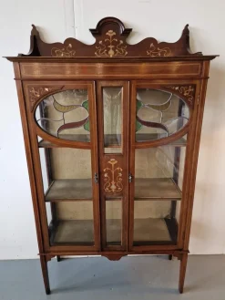 Online Pamono Art Nouveau Display Case in Mahogany