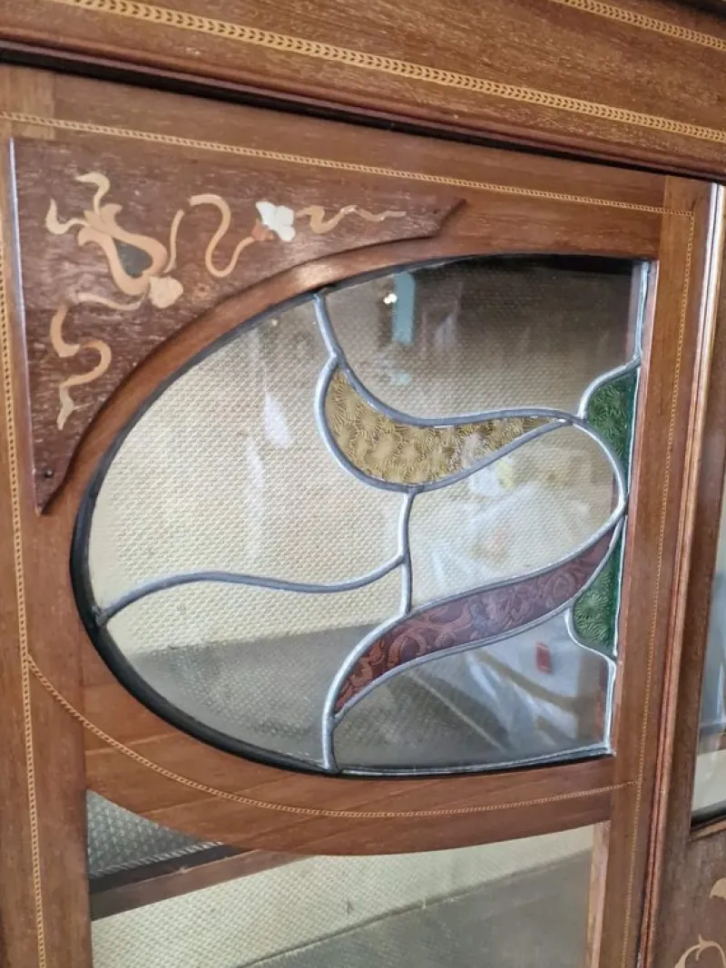 Online Pamono Art Nouveau Display Case in Mahogany