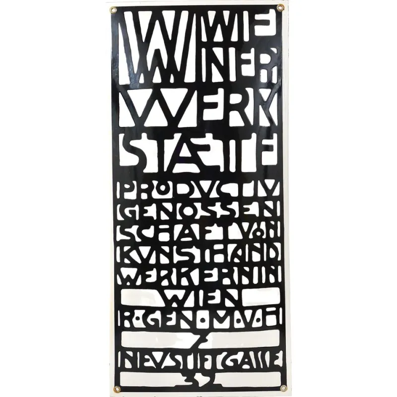 Outlet Pamono Art Nouveau Domed Enameled Advertising Sign from Wiener Werkstaette, Vienna, 1960s