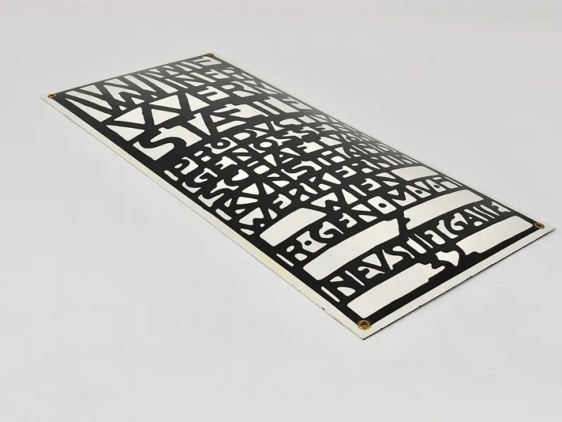 Outlet Pamono Art Nouveau Domed Enameled Advertising Sign from Wiener Werkstaette, Vienna, 1960s