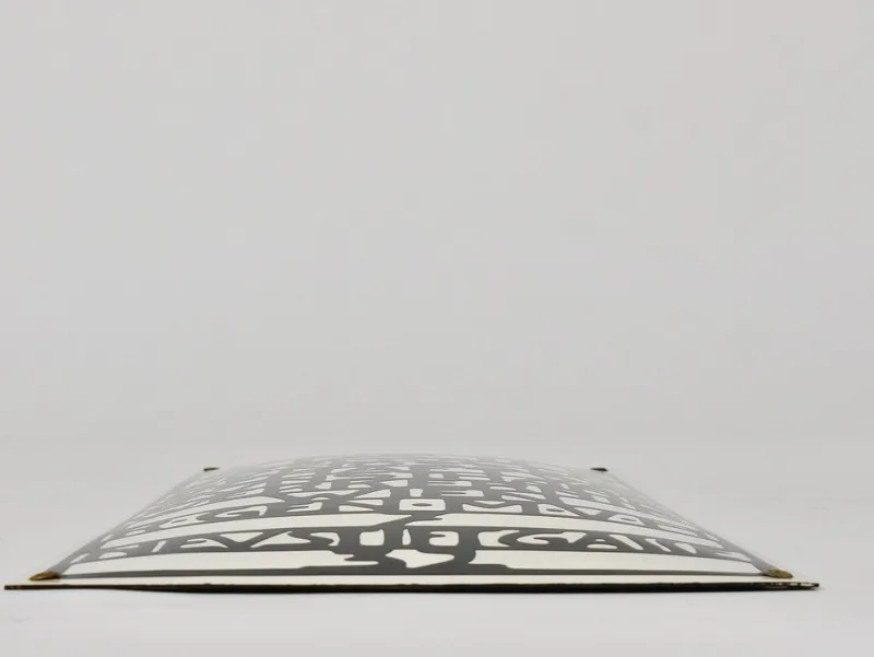 Outlet Pamono Art Nouveau Domed Enameled Advertising Sign from Wiener Werkstaette, Vienna, 1960s