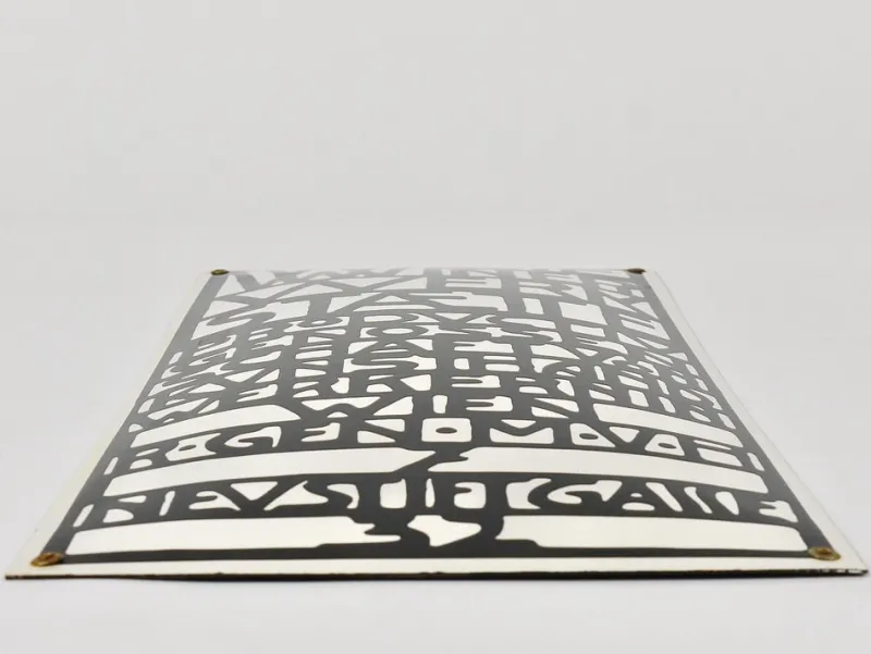 Outlet Pamono Art Nouveau Domed Enameled Advertising Sign from Wiener Werkstaette, Vienna, 1960s