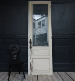 Pamono Art Nouveau Door with Etched Glass Pane, 1890s> Architectural Elements