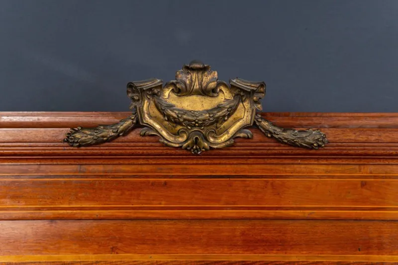 Pamono Art Nouveau Double Bed in Mahogany> Beds & Bedroom Sets