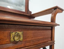 Pamono Art Nouveau Dressing or Vanity Table with Mirror in Walnut, 1890s><noscript><img width=