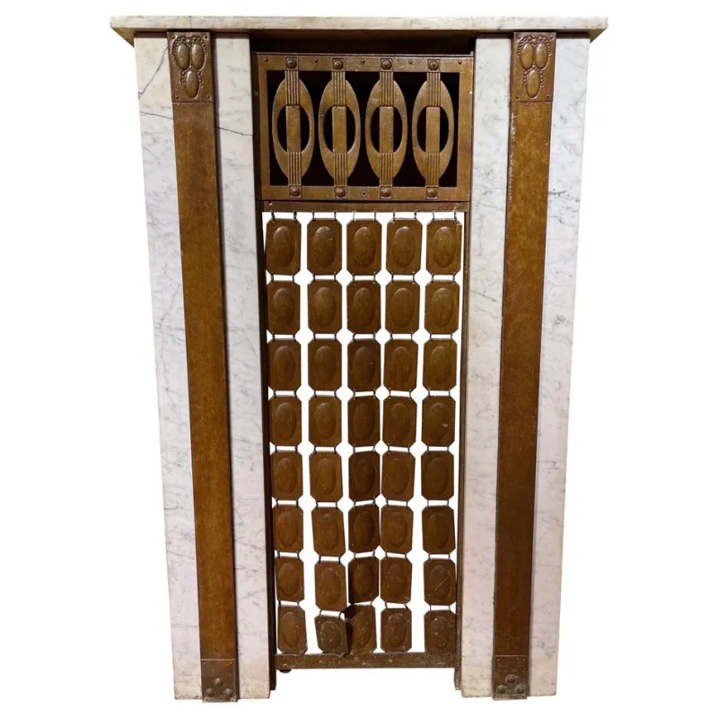 Pamono Art Nouveau Fireplace Cladding, 1910s> Fireplaces And Mantels