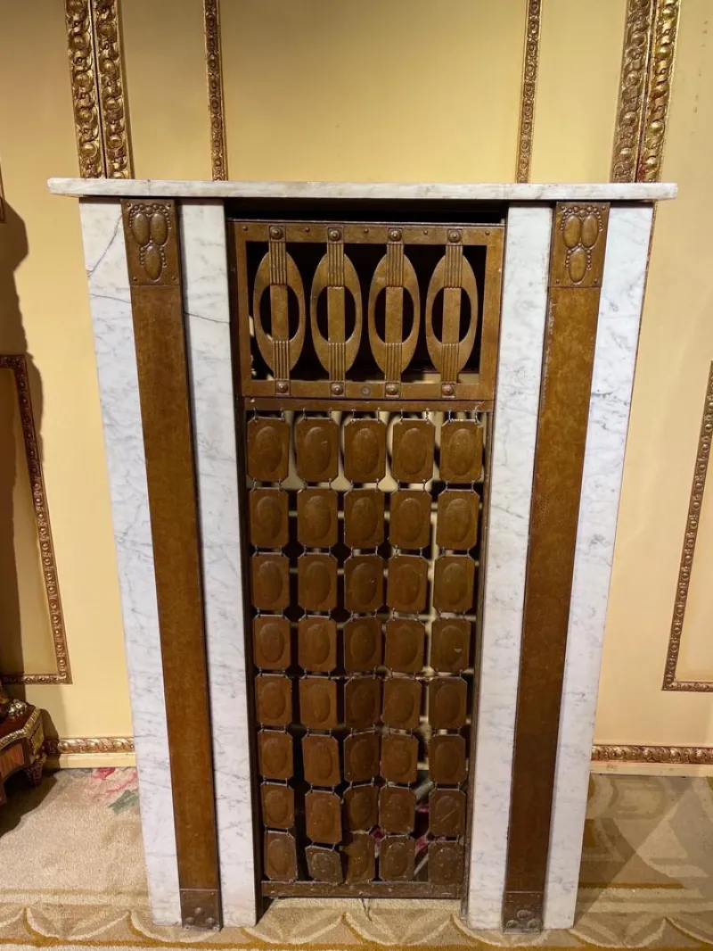 Pamono Art Nouveau Fireplace Cladding, 1910s> Fireplaces And Mantels
