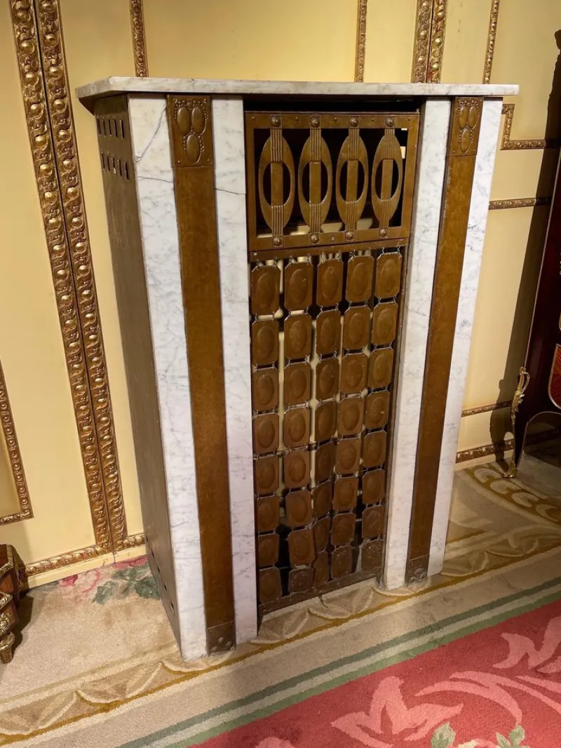 Pamono Art Nouveau Fireplace Cladding, 1910s> Fireplaces And Mantels