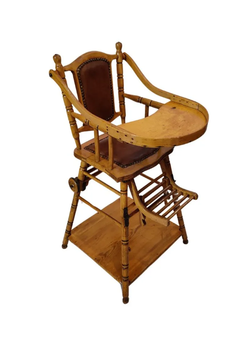 New Pamono Art Nouveau Folding Children's Chair, 1890s
