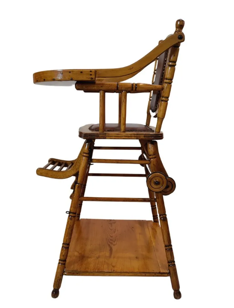 New Pamono Art Nouveau Folding Children's Chair, 1890s