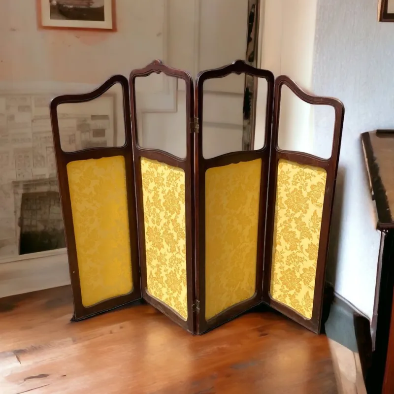 Pamono Art Nouveau Four Panel Screen> Room Dividers & Screens