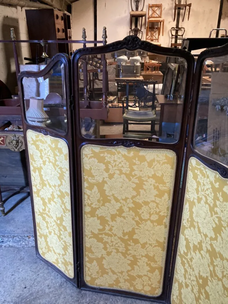 Pamono Art Nouveau Four Panel Screen> Room Dividers & Screens