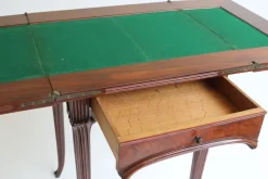 Pamono Art Nouveau French Game Table in Chestnut by Emile Gallé, 1905><noscript><img width=
