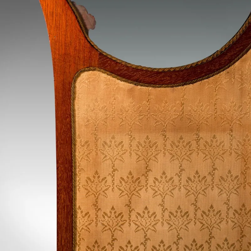 Pamono Art Nouveau French Walnut and Glass Screen, 1890s> Room Dividers & Screens