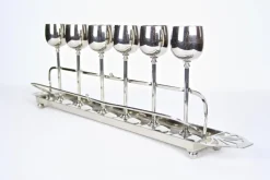 Pamono Art Nouveau Gilt Liquor Set from WMF, Germany, 1910s, Set of 7><noscript><img width=