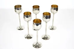 Pamono Art Nouveau Gilt Liquor Set from WMF, Germany, 1910s, Set of 7><noscript><img width=